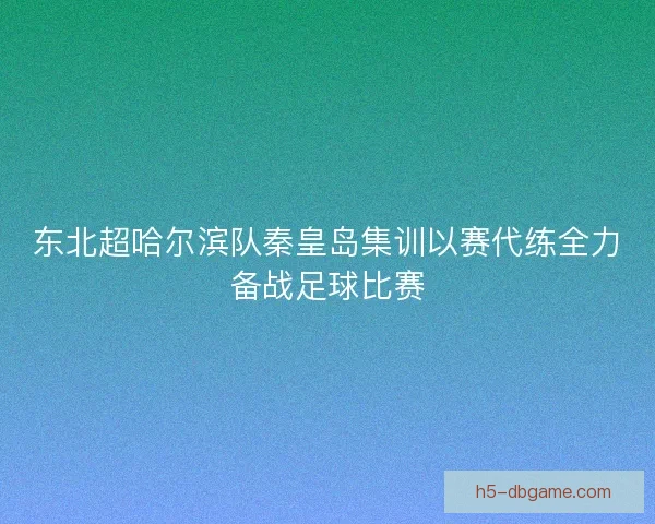 东北超哈尔滨队秦皇岛集训以赛代练全力备战足球比赛